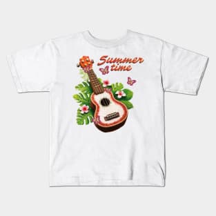 Summer Time Ukulele Kids T-Shirt